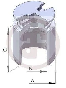 AUTOFREN D02554 Поршень суппорта Audi Citroen Ford Jaguar A3C4 Mondeo IIIX-TYPE I 00- зад. (38x49mm)