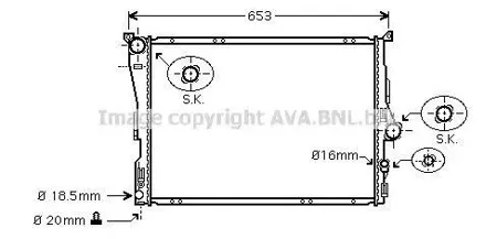 AVA BW2343 Радиатор охлаждения BMW X3 (E83)