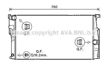 AVA BW2448 Радиатор охлаждения BMW 3 (F30 F31 F34) BMW 4 (F32 F33 F36)