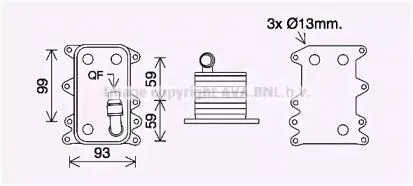 AVA BW3560 Радиатор масляный BMW