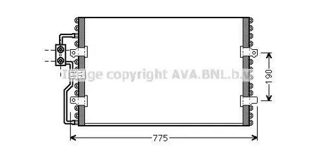AVA CN5093 Радиатор кондиционера
