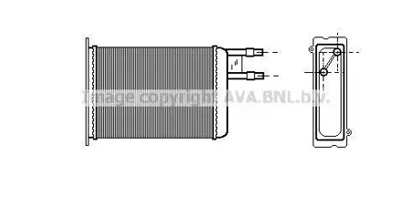 AVA CN6128 Радиатор отопителя Citroen Jumper Fiat Ducato Peugeot Boxer