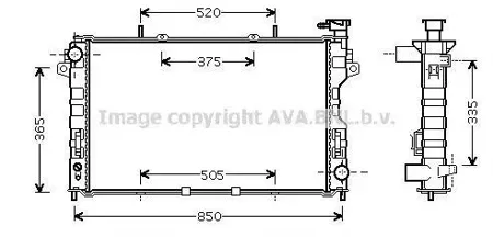 AVA CR2077 Радиатор охлаждения Chrysler Grand Voyager Voyager