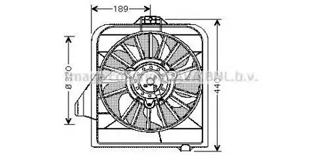 AVA CR7504 Вентилятор охлаждения Chrysler Grand Voyager Voyager