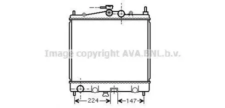 AVA DN2210 Радиатор охлаждения Nissan