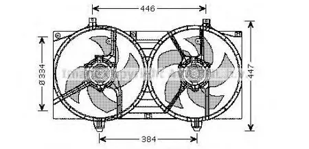 AVA DN7528 Вентилятор охлаждения Nissan
