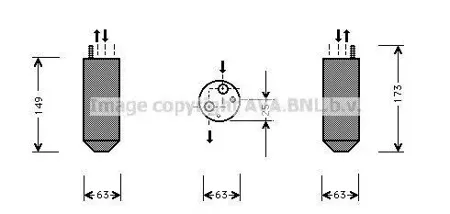 AVA DWD029 Осушитель Daewoo Lanos Sens
