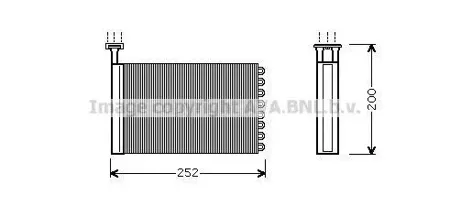 AVA FD6164 Радиатор отопителя Ford Mondeo I