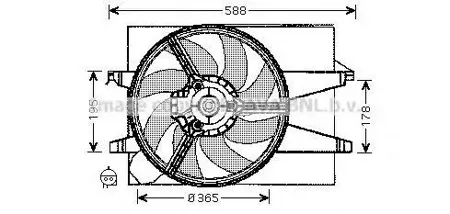 AVA FD7542 Вентилятор охлаждения 120W Ford Fiesta V Fusion