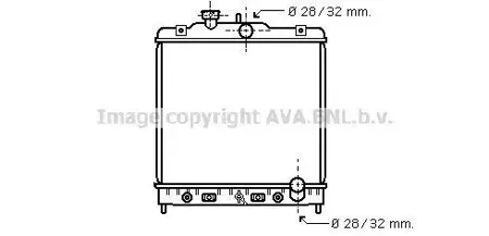 AVA HD2122 Радиатор охлаждения Honda
