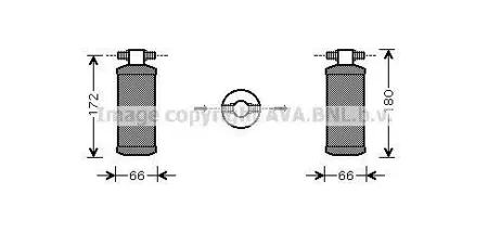 AVA HDD184 Осушитель кондиционера Honda : Prelude IV (BB) 2.0 I 16V (BB3)2.2 I 16V VTEC (BB1)2.3 I 16V