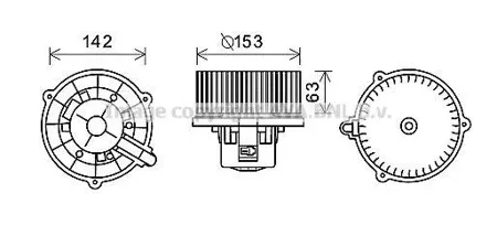 AVA HY8398 Вентилятор отопителя салона Hyundai Elantra III Lantra III
