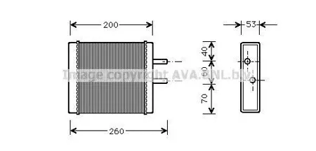 AVA KA6009 Радиатор отопителя