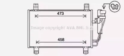 AVA MZ5283D Радиатор кондиционера