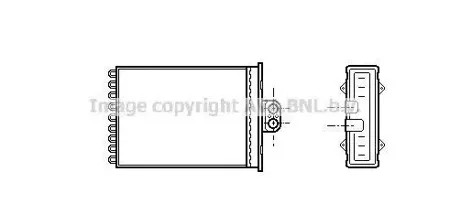 AVA OL6217 Радиатор отопителя Opel Vectra B Saab 9-5