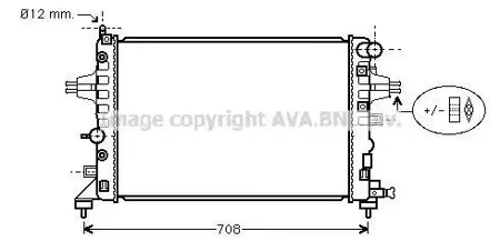 AVA OLA2362 Радиатор охлаждения Opel Astra H