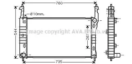 AVA OLA2432 Радиатор охлаждения Chevrolet Captiva Opel Antara
