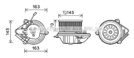 AVA PE8510 Вентилятор отопителя Peugeot