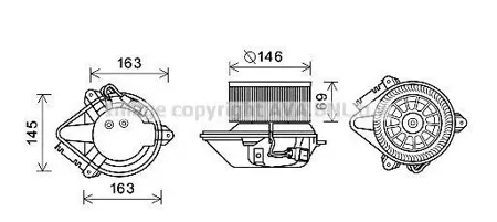 AVA RT8584 Мотор отопителя Renault Megane салона AVA