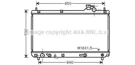 AVA TO2457 Радиатор охлаждения Toyota Corolla