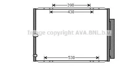 AVA TO5568D Радиатор кондиционера с осушителем Lexus RX300 3.0 i 0403-0106