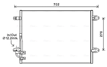 AVA VNA5323 Радиатор кондиционера VW