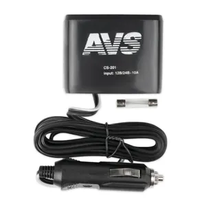 AVS 43224 Разветвитель прикуривателя 2-х гнездовой 12V-24V с удлинителем AVS