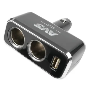 AVS 43254 Разветвитель прикуривателя 2-х гнездовой 12-24V 1USB AVS