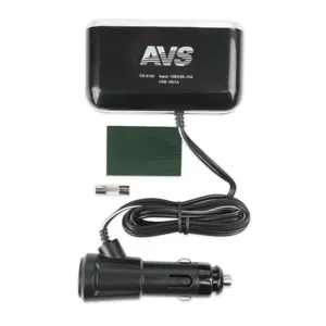 AVS 43255 Разветвитель прикуривателя 2-х гнездовой 12-24V 1USB AVS