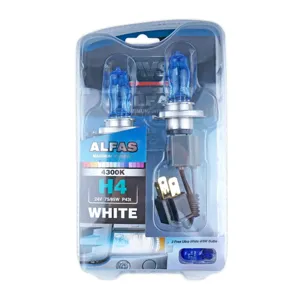 AVS A07237S к-т ламп 2+2шт газонаполненных ALFAS Maximum Intensity 4300К H4 24V 75/85W + W5W