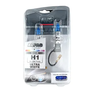 AVS A07241S к-т ламп 2+2шт газонаполненных ALFAS Pure-White 6000К H1 12V 85W + W5W