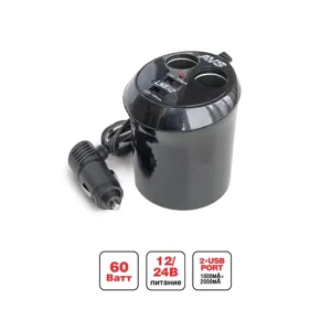 AVS A78117S разветвитель прикуривателя 12/24V 2 выхода, USB
