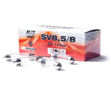 AVS A78334S Лампа 24V C3W SV8.5-8 41мм AVS