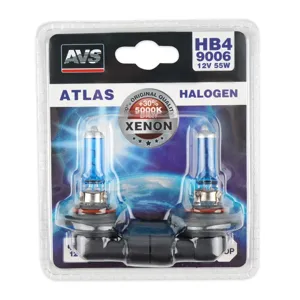 AVS A78573S к-т ламп галогенных ATLAS 5000К HB4 9006 12V/55W, 2шт.