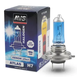 AVS A78890S Лампа (H7) 55W 12V Atlas 5000K коробка 1шт.