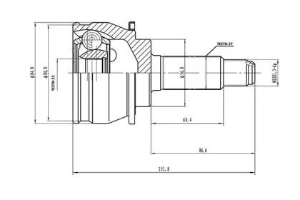 AYWIPARTS AW1510019 Шрус наружный