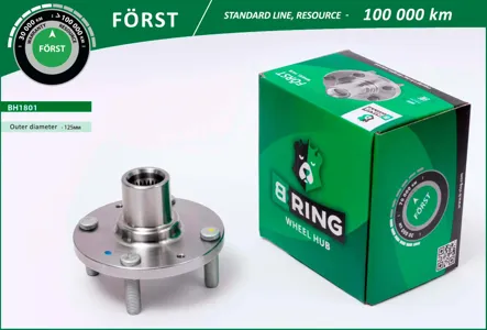 B-RING BH1801 Ступица без подшип. Hyundai Accent LC ( ТагАЗ ) (99-) Getz (02-) (перед.) [d=125] B-RING FOR