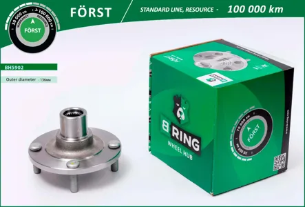 B-RING BH5902 Ступица без подшип. Nissan Almera II (N16) (00-) (перед.) [d=136]
