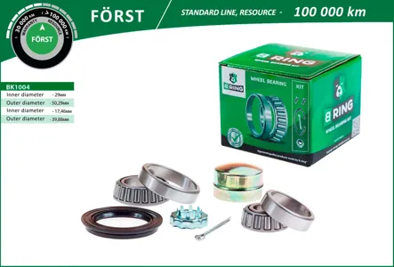B-RING BK1004 Подшипник ступицы (задн. компл.) [29x50.3x14.217.5x39.9x13.8]