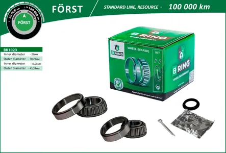 B-RING BK1023 Подшипник ступицы (задн. компл.) [29x50.3x14.219x45.2x15.5]