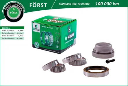 B-RING BK1606 Подшипник ступицы (перед. компл.) [35x60x15.922x45.2x15.5]