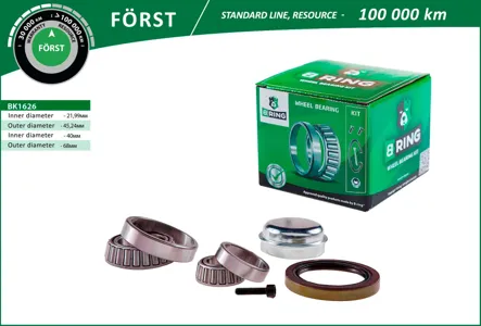 B-RING BK1626 Подшипник ступицы Mercedes CLS, E-Class, S-Class (02-) перед. (компл.) [40x68x1922x45.2x15.5]