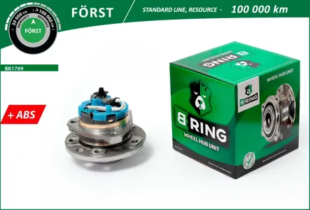 B-RING BK1709 Ступица с подшип. в сборе Opel Astra G (98-) (перед.) [d=137 с ABS]