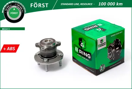 B-RING BK3411 Ступица с подшип. в сборе Chevrolet Aveo III T300 (11- ) (задн.) [d=130 с ABS]