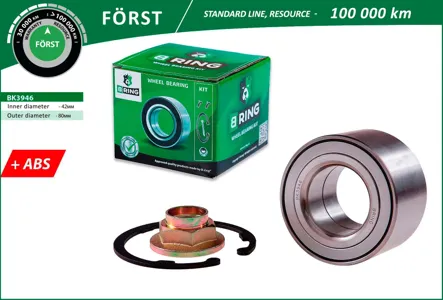 B-RING BK3946 Подшипник ступицы передней, комплект