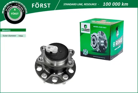B-RING BK4952 Ступица с подшип. в сборе Mitsubishi Lancer Sport back X (08-) (задн.) [d=140.5 с ABS]