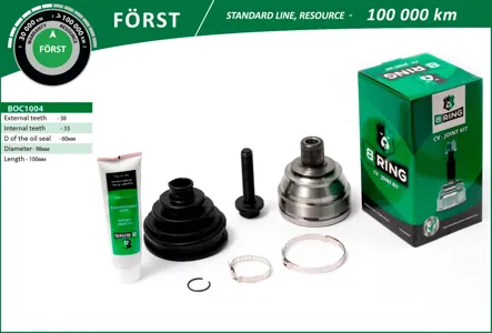 B-RING BOC1004 Шрус наружный VW TranSporter IV 1.8-2.5 90-03 3833шл