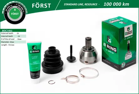 B-RING BOC1402 Шрус наружный Ford Focus IIC-MAX 1.4-1.6 3624шл