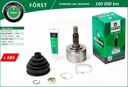 B-RING BOC1601A Шрус наружный Mercedes Vito 2.2CDI 99- 2736шл ABS 48Т