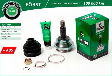 B-RING BOC1802A Шрус (наруж.) [с ABS, 2725]